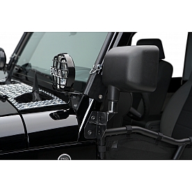 Warrior Products Exterior Mirror Relocation Bracket Black Steel Set Of 2 - 1501