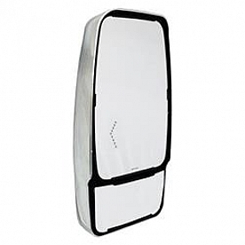 Velvac Exterior Mirror Remote Flat Glass/ Manual Convex Glass Rectangular  - 714943
