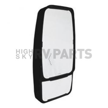 Velvac Exterior Mirror Remote Flat Glass/ Manual Convex Glass Rectangular Black - 714945