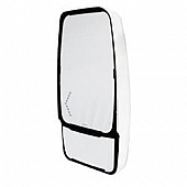 Velvac Exterior Mirror Remote Flat Glass/ Manual Convex Glass Rectangular White - 714947