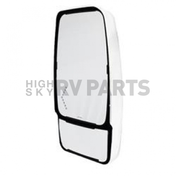 Velvac Exterior Mirror Remote Flat Glass/ Manual Convex Glass Rectangular White - 714947