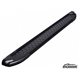 Romik USA Running Board Black Powder Coated Aluminum Stationary - 61314419