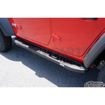 Romik USA Running Board Black Powder Coated Aluminum Stationary - 61314419-2