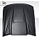 Extreme Dimensions Hood Scoop - Single Vented Primered Fiberglass Black - 102200