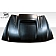 Extreme Dimensions Hood Scoop - Single Vented Primered Fiberglass Black - 102200
