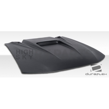 Extreme Dimensions Hood Scoop - Single Vented Primered Fiberglass Black - 102200-8