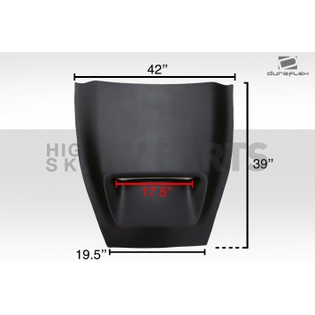 Extreme Dimensions Hood Scoop - Single Vented  Fiberglass Reinforced Plastic Black - 112449-2
