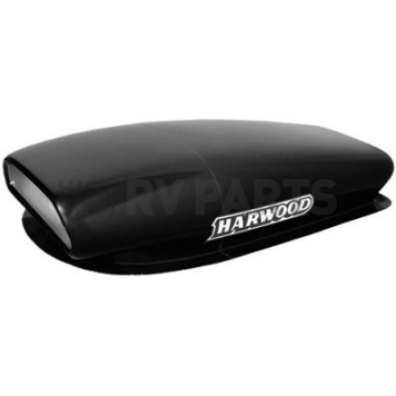 Harwood Fiberglass Hood Scoop - Closed Back Gelcoat Black - 3166