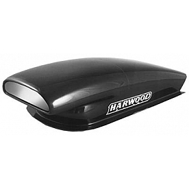 Harwood Fiberglass Hood Scoop - Open Back Gelcoat Black - 3168