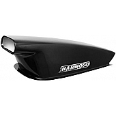 Harwood Fiberglass Hood Scoop - Open Back Gelcoat Black - 3181