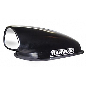 Harwood Fiberglass Hood Scoop - Closed Back Gelcoat Black - 3183