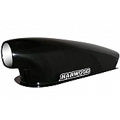 Harwood Fiberglass Hood Scoop - Open Back Gelcoat Black - 3186