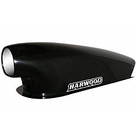 Harwood Fiberglass Hood Scoop - Open Back Gelcoat Black - 3186
