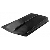 Harwood Fiberglass Hood Scoop - Cowl Induction Gelcoat Black - 1111