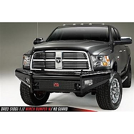 Fab Fours Bumper 1-Piece Design Steel Black - DR03S10611