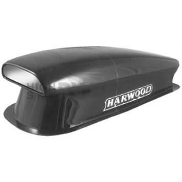 Harwood Fiberglass Hood Scoop - Closed Back Gelcoat Black - 3160