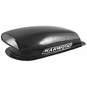 Harwood Fiberglass Hood Scoop - Closed Back Gelcoat Black - 3162