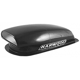 Harwood Fiberglass Hood Scoop - Closed Back Gelcoat Black - 3162