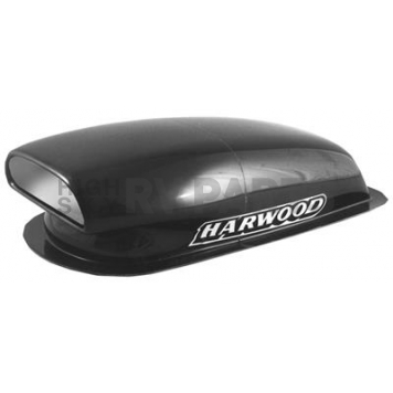 Harwood Fiberglass Hood Scoop - Closed Back Gelcoat Black - 3162