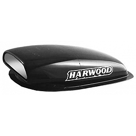 Harwood Fiberglass Hood Scoop - Closed Back Gelcoat Black - 3163