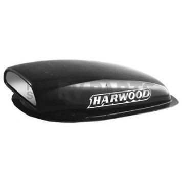 Harwood Fiberglass Hood Scoop - Closed Back Gelcoat Black - 3163