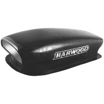 Harwood Fiberglass Hood Scoop - Closed Back Gelcoat Black - 3164
