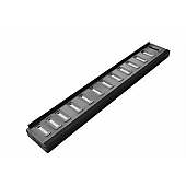 Romik USA Running Board Black Anodized Aluminum Stationary - 81343419