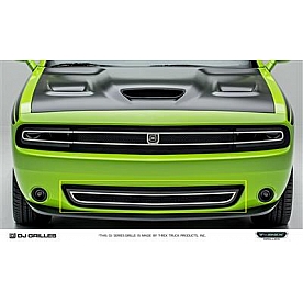 DJ Grilles Bumper Grille Insert Mesh Brushed Trim Black Steel - DJ24191