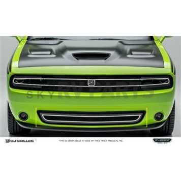 DJ Grilles Bumper Grille Insert Mesh Brushed Trim Black Steel - DJ24191