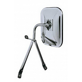 CIPA USA Exterior Mirror Rectangular Manual Silver Single - 45500