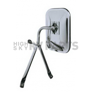 CIPA USA Exterior Mirror Rectangular Manual Silver Single - 45500