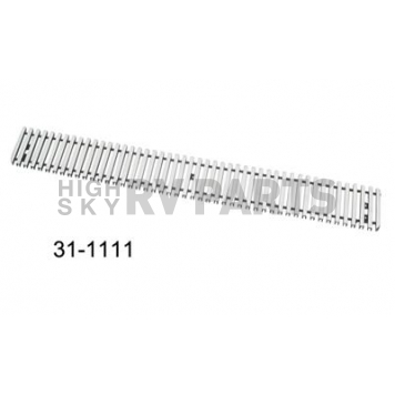 Paramount Automotive Bumper Grille Insert Vertical Overlay Polished Silver Aluminum - 311111
