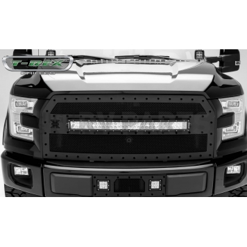 T-Rex Truck Products Grille Insert - Mesh Trapezoid Black Powder Coated Steel - 6315741BR