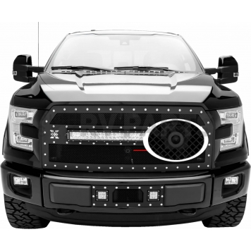 T-Rex Truck Products Grille Insert - Mesh Trapezoid Black Powder Coated Steel - 6315741BR-1