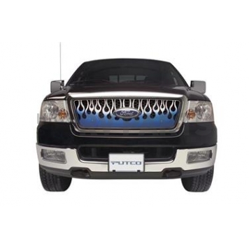 Putco Grille Insert - Blue Painted Stainless Steel Rectangular - 89455