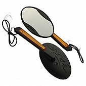 CIPA USA Exterior Mirror Oval  Black Set Of 2 - 01914