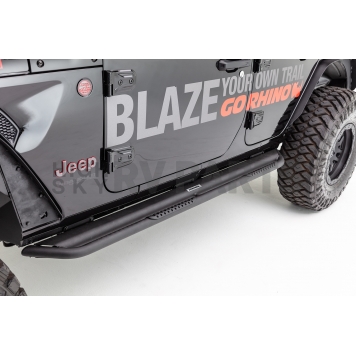 Go Rhino Running Board Black Powder Coated Steel Round - DS4505T-1
