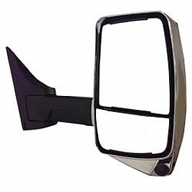 Velvac Exterior Mirror 1 Remote And 1 Manual Rectangular Silver Head With Black Arm - 717508