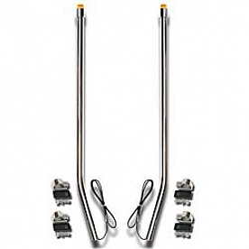 Bores Bumper Guide With LED Amber Marker/ Turn Signal Indicator Tip Set Of 2 - 724121