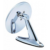 K-Source Exterior Mirror Manual Round Silver Single - 1701