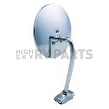 K-Source Exterior Mirror Manual Round Silver Single - 1705