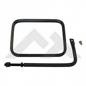 Crown Automotive Exterior Mirror Manual Black Rectangular Single - RT30004