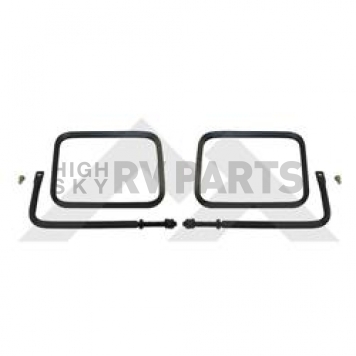 Crown Automotive Exterior Mirror Manual Black Square Set Of 2 - RT30005
