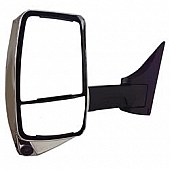 Velvac Exterior Mirror 1 Remote And 1 Manual Rectangular Silver Head With Black Arm - 717509