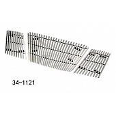 Paramount Automotive Grille Insert - Polished Aluminum 8 Millimeter Vertical Style - 341121