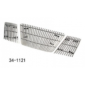 Paramount Automotive Grille Insert - Polished Aluminum 8 Millimeter Vertical Style - 341121