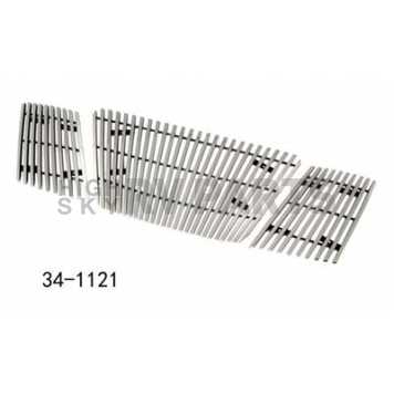 Paramount Automotive Grille Insert - Polished Aluminum 8 Millimeter Vertical Style - 341121