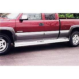 Owens Products Running Board - Truck Wheel To Wheel Silver Aluminum - OC70106