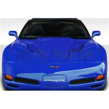 Extreme Dimensions Hood - Fiberglass Reinforced Plastic Black - H Design - 113331