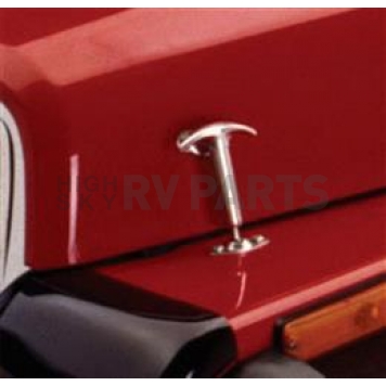 Rampage Hood Latch Powder Coated Stainless Steel Silver Set Of 2 - 7401